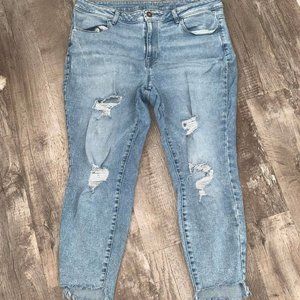 Maurices Destroyed & Destructed Light Wash Jeans